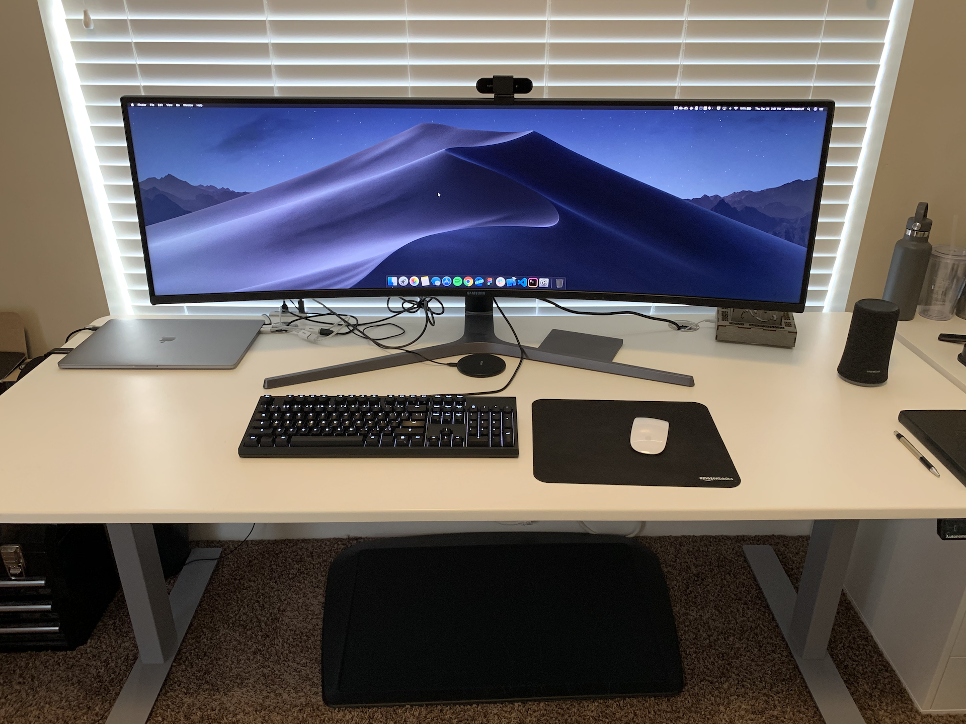 Front view of my workstation setup